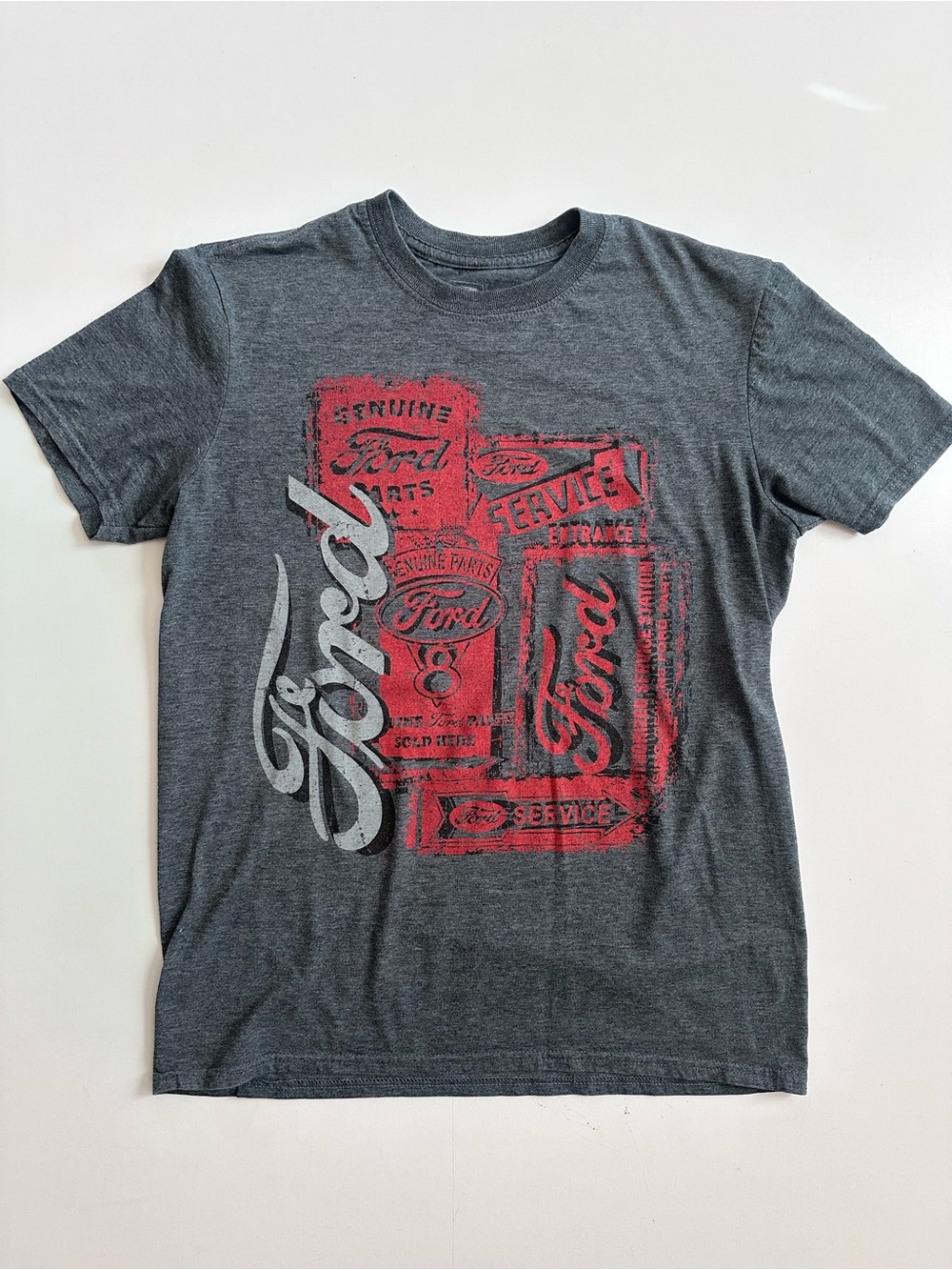 Ford Charcoal Tee with Red and Gray Logo